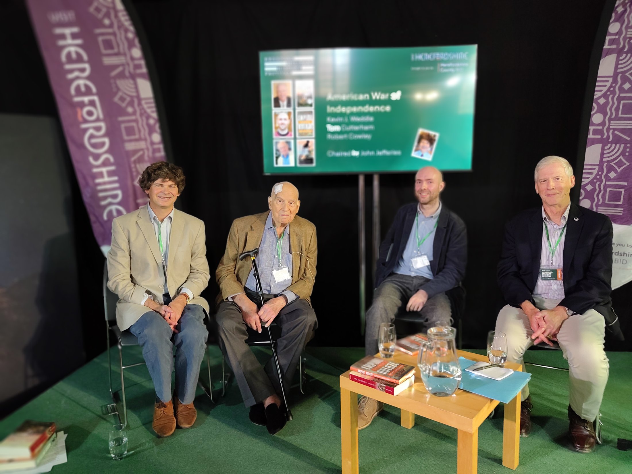 Kevin Weddle in conversation on a panel at the Hereford Military History Festival