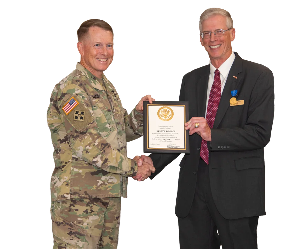 Kevin J. Weddle at his retirement from service presentation